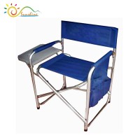 Portable folding foldable sport director chair with side tea table